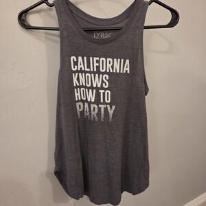 Lyric Gray 2 Pac California Knows How To Party Print Muscle Tee